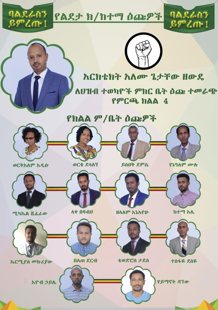 ልደታ ክ/ከተማ ለአ.አ ም/ቤት የባልደራስ እጩ ተወዳዳሪዎች